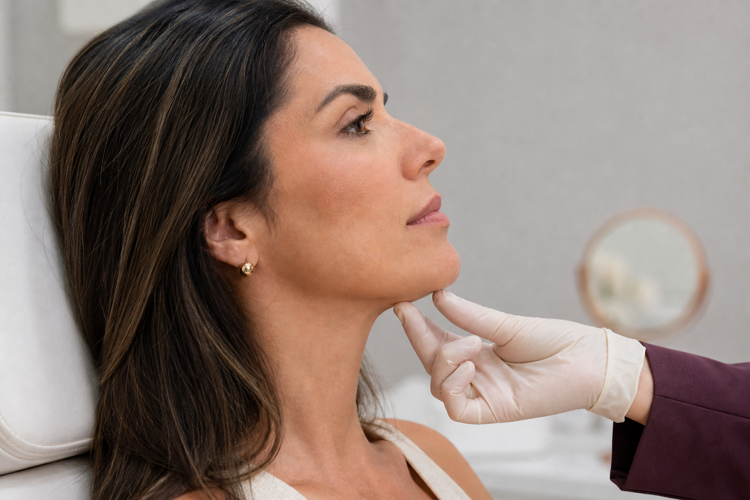 Imagem ilustrativa de avaliação facial em consulta estética